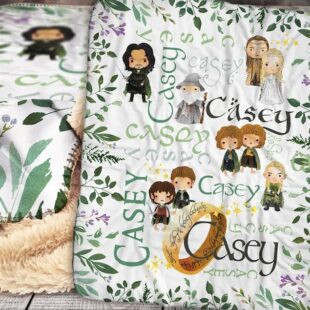 Personalized Name Blanket Princess Prince Knight Ring, Custom Baby Name Blanket, The Lord Of The Rings